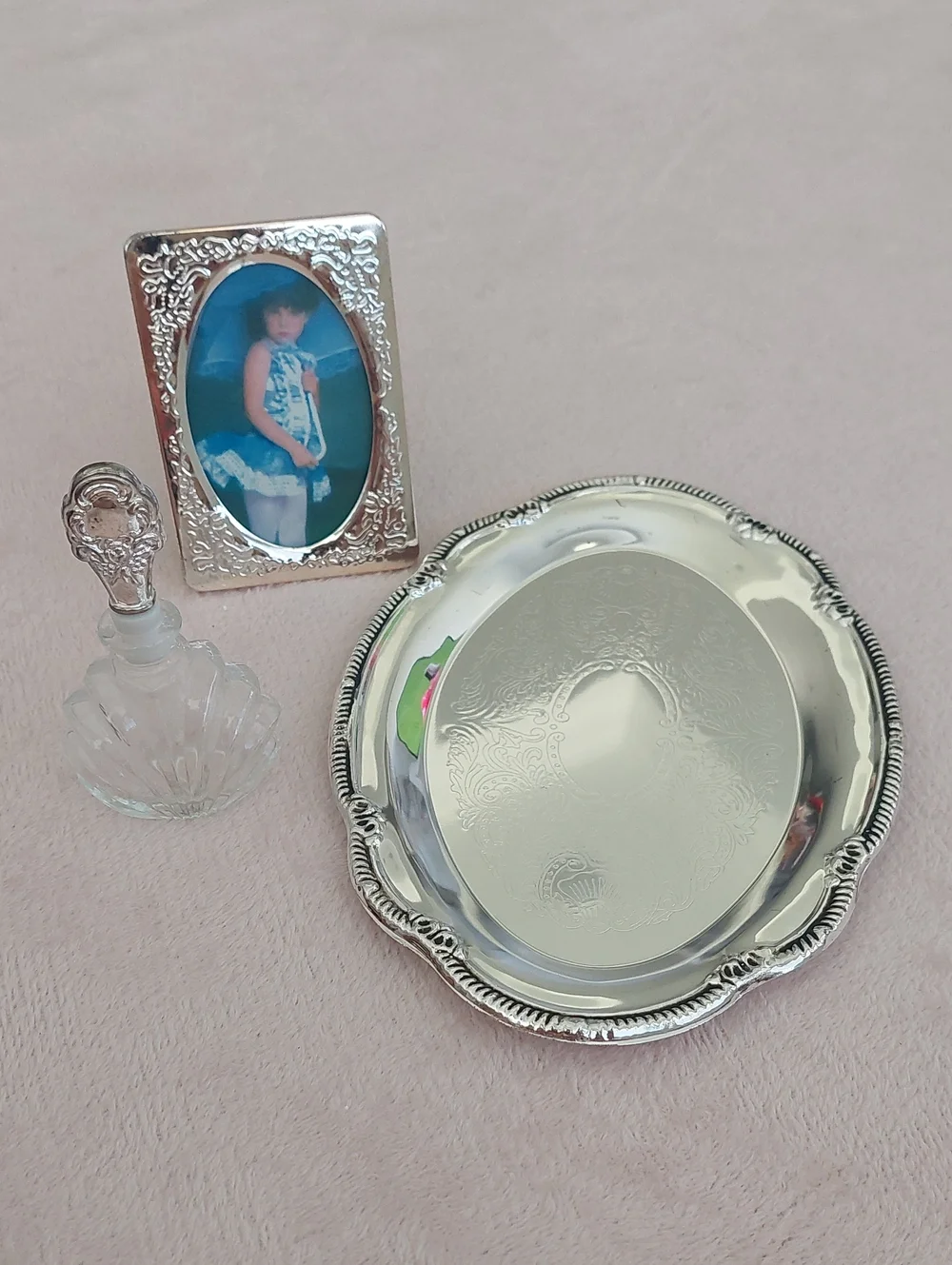 Decorators Choice Silver-plated Vanity Set NIB
